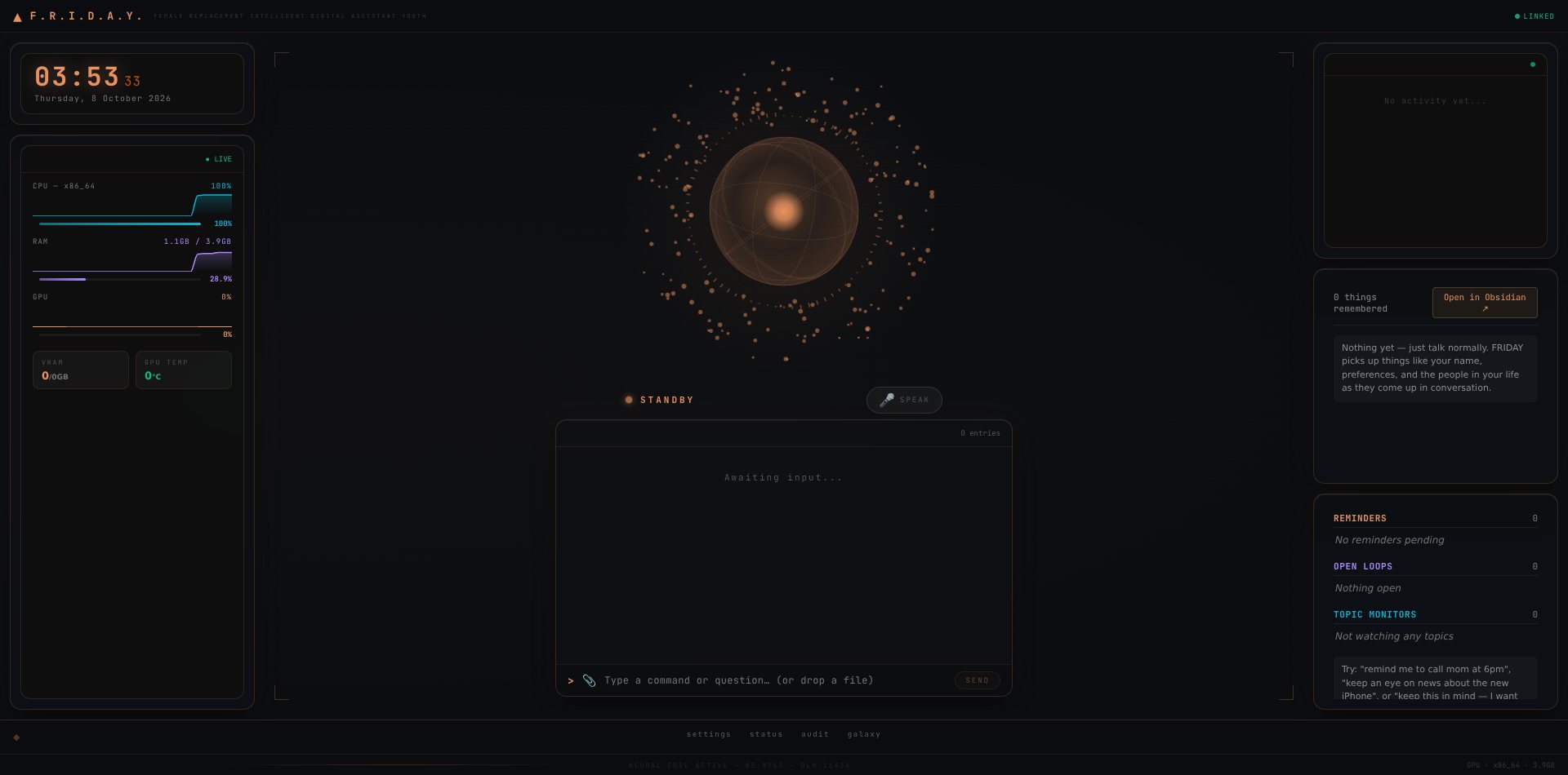 F.R.I.D.A.Y screenshot